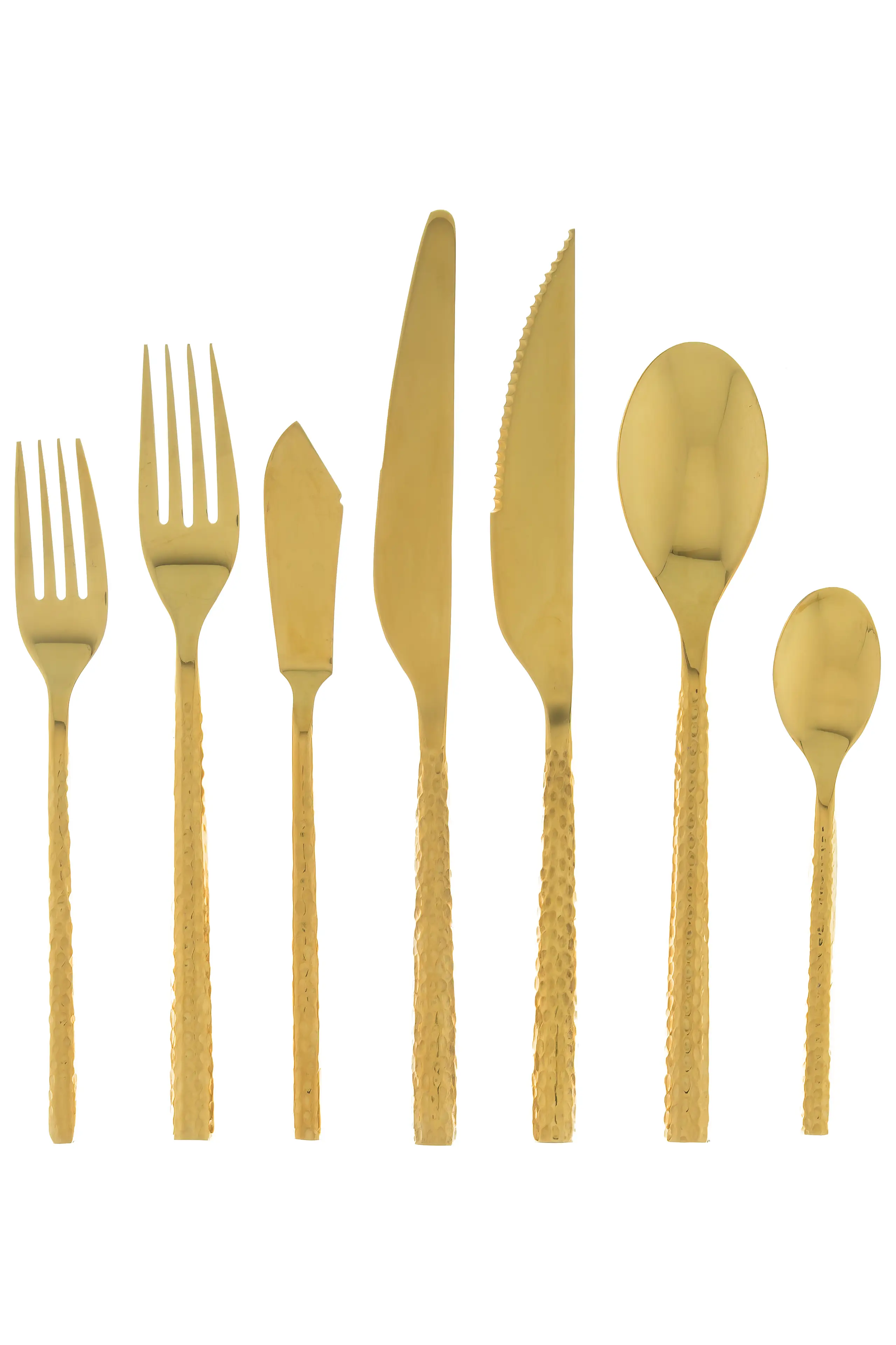 DALIA HAMMERED GOLD - FLATWARE