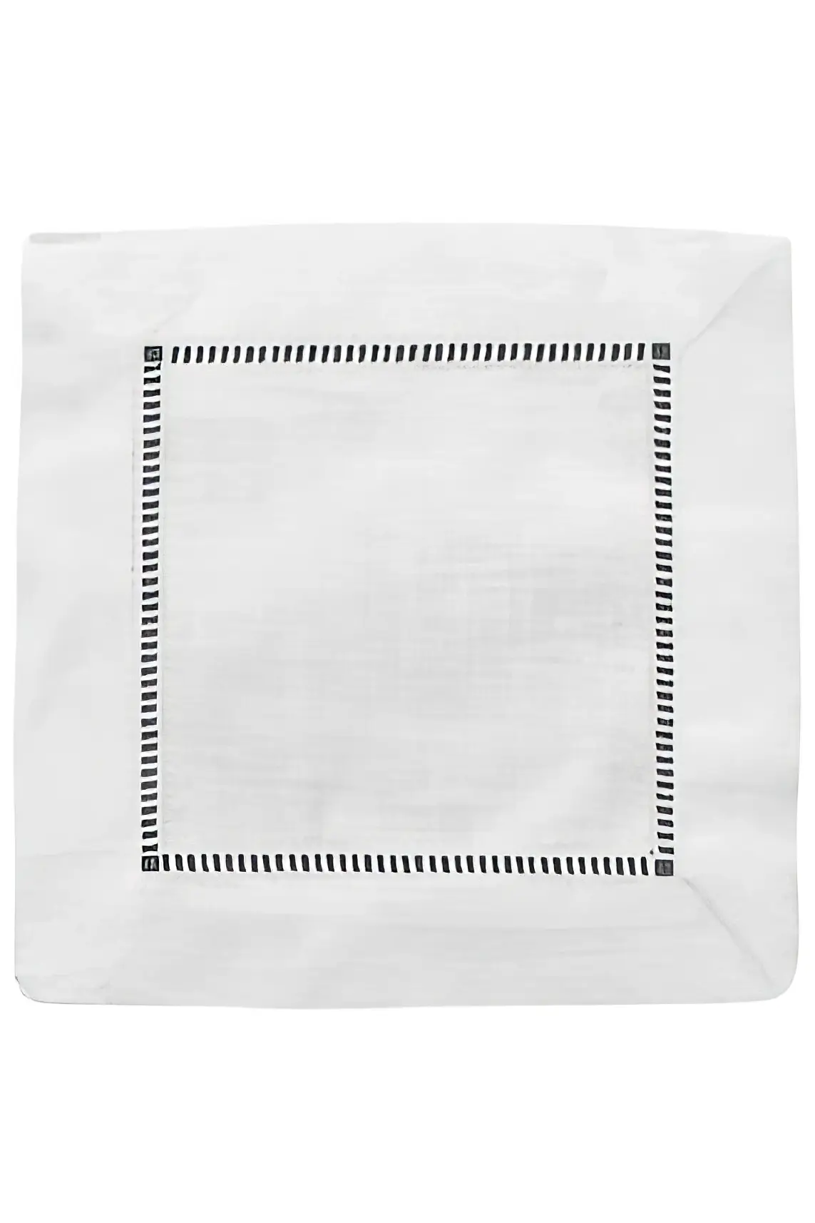 HEMSTITCH COCKTAIL WHITE - NAPKIN