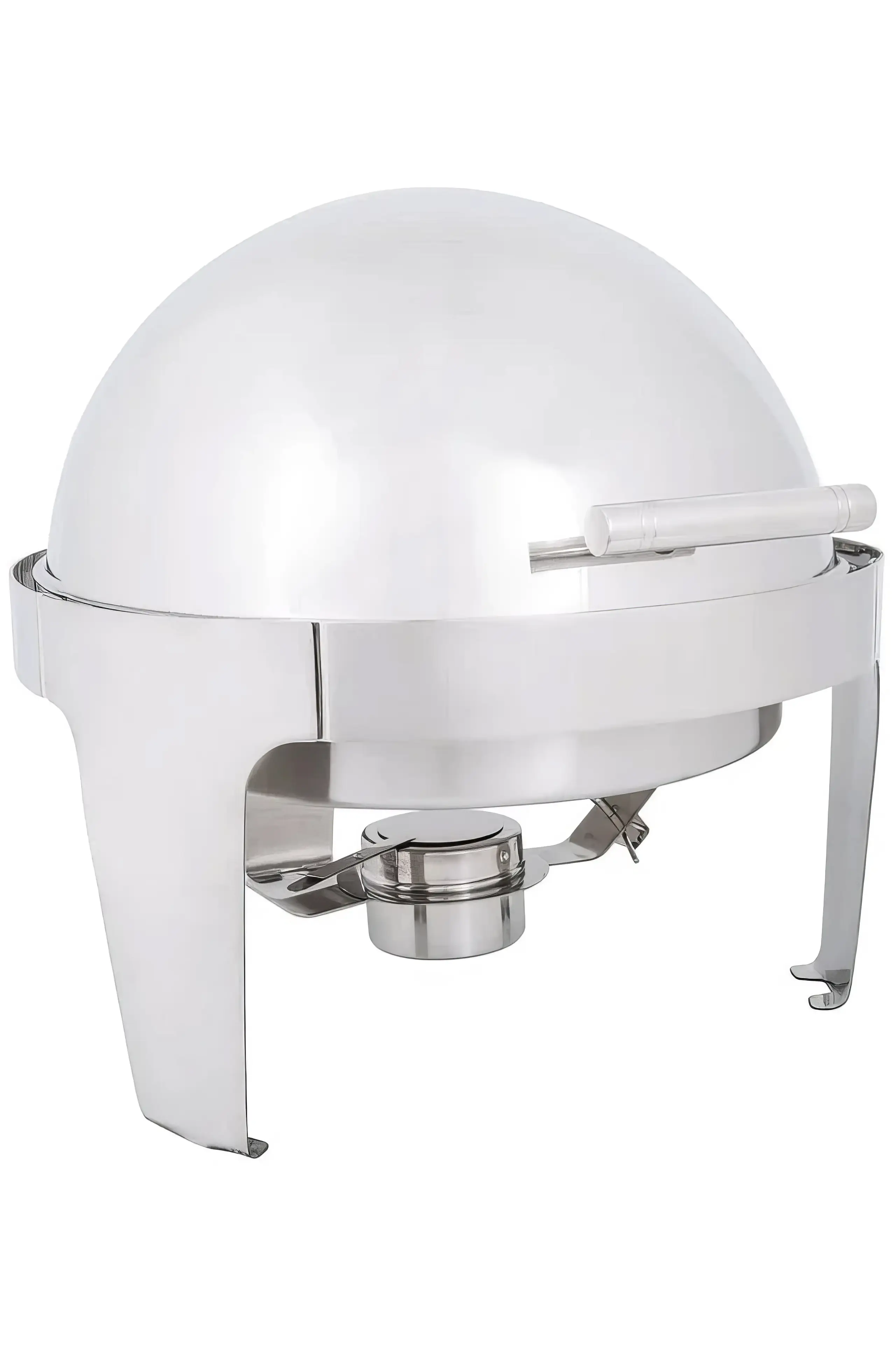 POLISHED STAINLESS STEEL CHAFER - ROLL TOP ROUND